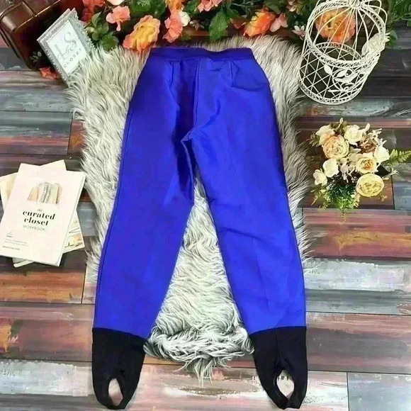 White Stag Blue Wool Blend Ski/Wintersport Pants with Foot/Ankle Straps, 6 - Picture 8 of 13